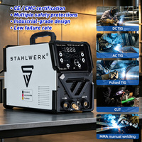 Soldadora de Plasma y MMA de Pulso AC/DC de Marca Europea, 110/220V, Multifunción, con Pantalla Digital LED, Modelo STAHL WERK TIG200P