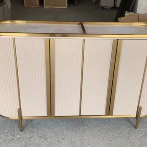 Moderno y Elegante Mueble de Almacenamiento para Entrada de 4 Puertas, Ahorra Espacio, Duradero, Aparador de Madera, Mueble Separador para Sala de Estar - Product Image 6