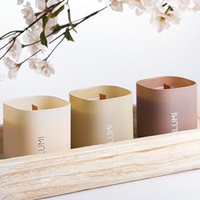 Ensemble de diffuseurs de parfum d'ambiance de luxe personnalisés en 3 pièces, en cire de soja écologique, avec logo personnalisé, idéal pour les fêtes