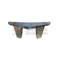 Bureau de direction en aluminium d'avion avec tiroir, table industrielle, mobilier