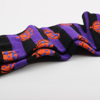En Stock Haute Qualité Halloween Drôle Couleur Personnalisé Robe Tube Chaussettes pour Hommes et Femmes Chauve-Souris Citrouille Logo Imprimer quantité minimale de commande 10 Paires