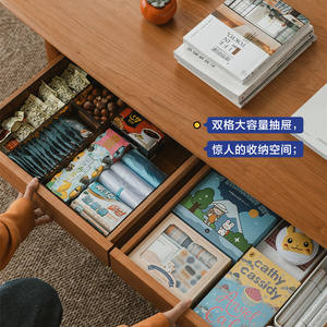 Mesa de Centro Ruogu de Madera de Cerezo, Estilo Nórdico Minimalista, Madera Sólida para Sala de Estar, Mesa de Té Japonesa para el Hogar - Product Image 4