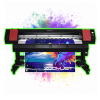 Zoomjet alta calidad 3,2 m 10 pies Eco solvente impresora doble I3200 gran formato vinilo PVC lona papel tapiz maquinaria de impresión