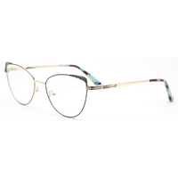Lunettes légères en métal et diamant, verres personnalisables, à la mode,