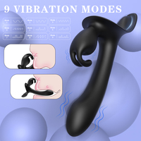 S-HANDE Dildos Vestibles, Juguetes Sexuales para Lesbianas, Juguetes para Parejas Adultas, Dildos sin Correa, Vibrador Vestible con 9 Vibraciones y Control Remoto