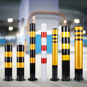 Barriera di traffico giallo nero di alta qualità per parcheggio esterno dissuasore in metallo acciaio per sicurezza stradale grado ingegnere - Product Image 2