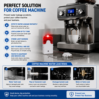 Sistem Alarm Cahaya Suara Kebocoran Air 110dB Sensor Deteksi Air dengan Probe Logam untuk Mesin Kopi Peralatan Dapur DS-103S
