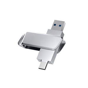 USB-<span class=keywords><strong>флеш</strong></span>ка 32 ГБ с двумя разъемами (Type-C и стандартный USB), из цинкового сплава, с возможностью нанесения логотипа, бесплатный образец, фирменный сувенир - Product Image 1