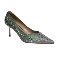Chaussures de mariée de luxe haut de gamme pour femme, à talons fins respirants, ornées de strass, pour l'été et l'automne