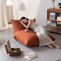 Fauteuil pouf moderne de luxe en tissu avec rembourrage en mousse à mémoire de forme pour adultes