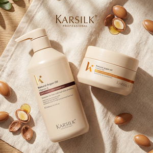 Karsilk Shampoo Argan Oil <strong>Hair</strong> Care Smooth Strengthening Shampoo Organic Biotin <strong>Hair</strong> Mask <strong>Hair</strong> Care Sets - Product Image 6