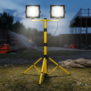 Proiettore LED con Treppiede, Luce da Lavoro a Doppia Testa 2x20W, Illuminazione per Esterni - Product Image 3