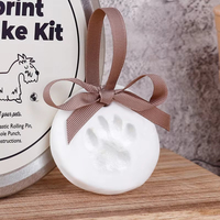 Décoration de la maison Kit de bricolage écologique en argile commémorative à séchage à l'air pour les amoureux des animaux Ornements d'arbre de Noël