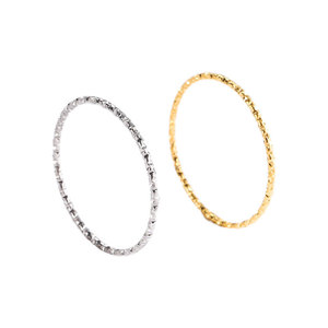 Anillos Resistentes al Agua y al Deslustre, Chapados en Oro PVD de 14k y 18k, Anillo de Moda de Acero Inoxidable 316L para Mujer - Product Image 5