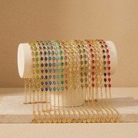 Bracelet en acier inoxydable plaqué or avec zircon CZ pour femmes, bracelet à breloques en zircon taille poire, plusieurs couleurs, hypoallergénique, cadeau