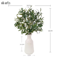 OH ARTS Plante Artificielle Synthétique Professionnelle en Pot 60cm pour Noël, Remise de Diplôme, Halloween, Nouvel An