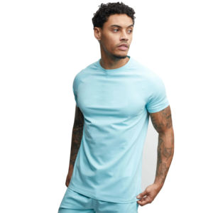 Camiseta de Manga Corta para Hombre, Estilo Urbano Informal de Verano, Secado Rápido, 100% Algodón, Color Sólido Personalizable, Estilo Urbano - Product Image 3