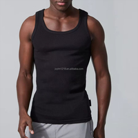 Débardeurs de musculation en coton tricoté de haute qualité, écologiques, à col carré, pour hommes, séchage rapide, vente en gros