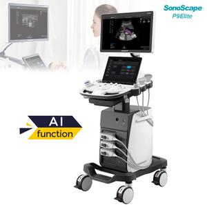 Sonoscape P9 Elite, diagnóstico por imágenes de alta resolución, máquina de ultrasonido con carro <span class=keywords><strong>Doppler</strong></span> a <span class=keywords><strong>Color</strong></span> AI para clínica/Hospital - Product Image 1