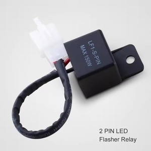 12A 2Pin Electronic <span class=keywords><strong>LED</strong></span> Flasher Relé para Honda Kawasaki Suzuki <span class=keywords><strong>Yamaha</strong></span> Motocicleta Motor Turn Signal Bulb Hyper Flash - Product Image 3