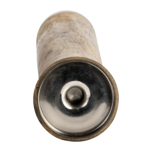 Portacandele cilindrico alto in legno e metallo, decorativo, per la casa, la sala da pranzo, il caminetto. - Product Image 4