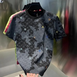 Camiseta Casual de Verano para Hombre Chao <span class=keywords><strong>Lun</strong></span> Bu, de Manga Corta, Mezcla de Algodón, Corte Holgado, con Estampado de Letras Tie-Dye - Product Image 6