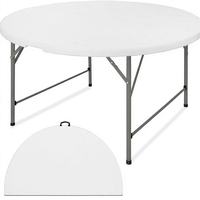 Table à manger pliante en plastique moderne et durable, blanche, pour l'extérieur, événements, banquets, traiteur, jardin, hôtel, Chine