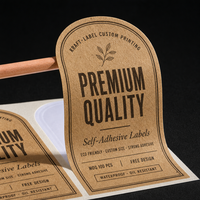Étiquettes adhésives en kraft durables et écologiques personnalisées en rouleau pour l'emballage de parfums et de cosmétiques, qualité supérieure, vente en gros