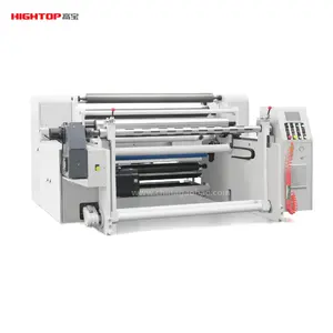 Hightop FQFJ-1600mm Papel Encerado Filme Laminado Máquina Rebobinador De Corte De Papel De Tecido De Feltro Máquina De Rebobinamento