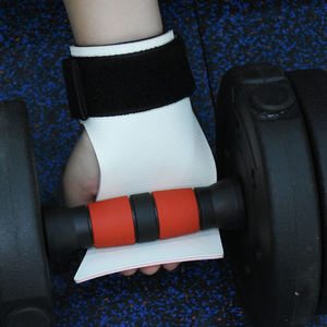 Empuñaduras de mano de entrenamiento de cuero de goma Hypalon reforzado con Kevlar Unisex guantes de gimnasio personalizados para Fitness levantamiento de pesas Pull-ups - Product Image 5