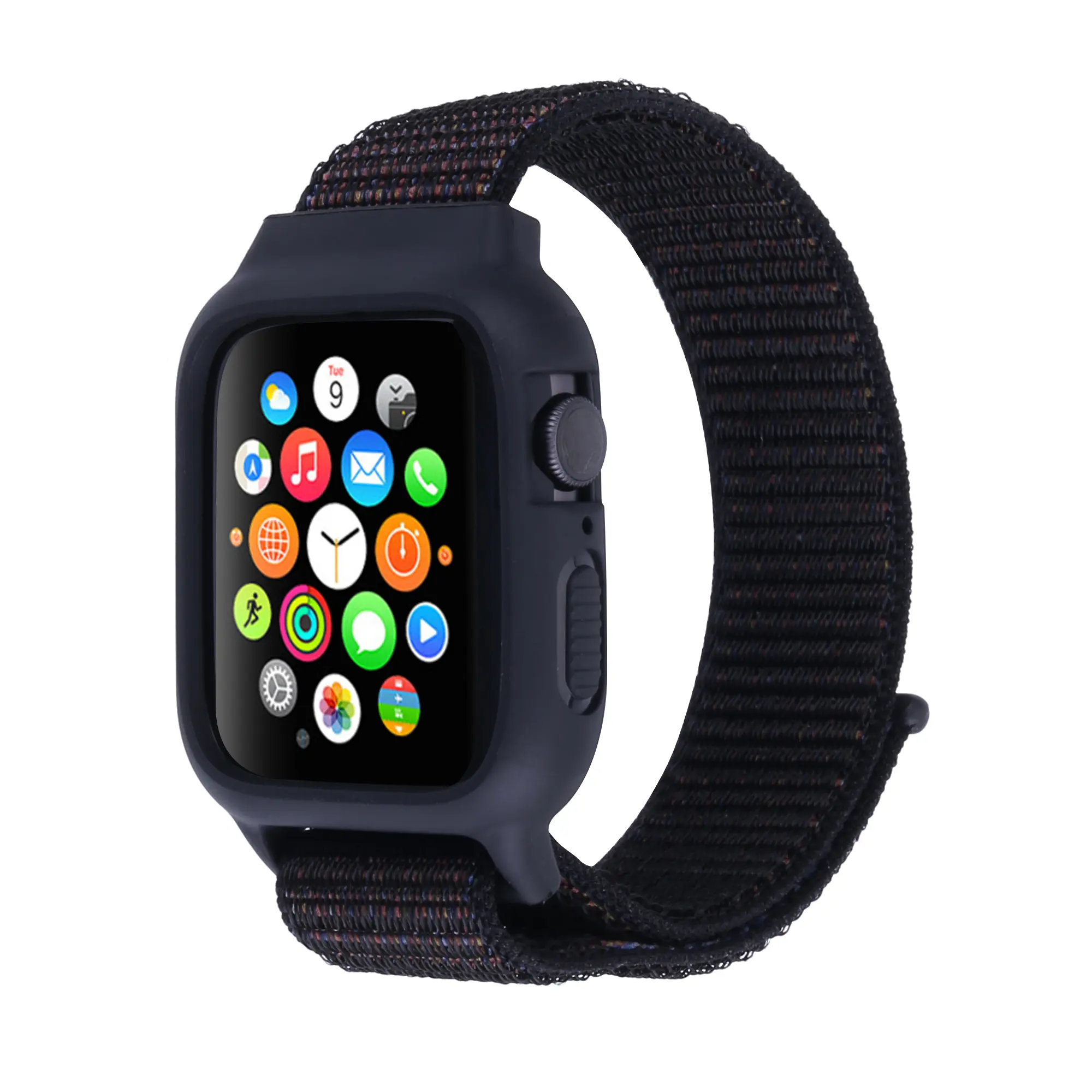 Leyi Nieuwe Materiaal Speciale Nylon Ontwerp Stof Armband Vervangbare Sportief Horloge Strap Case Voor Apple Serie 1 2 Band Verpakking