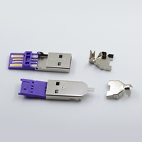 Connecteurs USB C double les plus vendus avec contacts en alliage de cuivre pour l'installation en surface, ordinateurs et téléphones mobiles