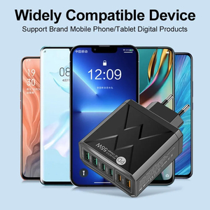 Caricabatterie da Viaggio EU <span class=keywords><strong>6</strong></span> in 1 55W PD USB Ricarica Rapida QC3.0 per <span class=keywords><strong>iPhone</strong></span> 17 16 15 Pro Max Samsung Huawei - Product Image 6