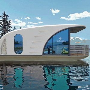 Cabine d'eau de luxe haut de gamme hors réseau flottant Glamping Pods <span class=keywords><strong>Immobilier</strong></span> Bleu Économie Acier École Chambre Parc Villa Maison - Product Image 1