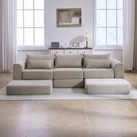 Canapé modulaire sectionnel moderne en stock aux États-Unis, prêt à être expédié, canapé à compression sous vide pour salon