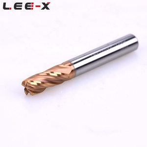 Dao Phay <span class=keywords><strong>CNC</strong></span> Cacbua Phẳng HRC60 Cho Thép 4 Sáo Mũi Phay Phay 4R0.5 6R0.5 8R0.5 Mũi Phay Góc Cacbua Rắn - Product Image 4