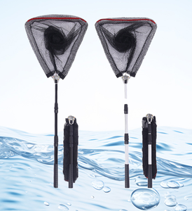 Épuisette de pêche à double nœud en caoutchouc, panier profond avec cerceau en aluminium, épuisette pliable à main, maille personnalisée pour la pêche à la <span class=keywords><strong>carpe</strong></span> - Product Image 1