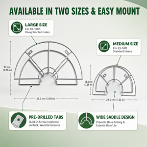 Outdoor garden hose stand in metallo ghisa hose hanger - Product Image 3