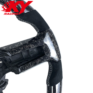 Volante deportivo personalizado de fibra de carbono forjada blanca y cuero para Ford Mustang S197 GT GT500 Shelby Super Snake 2005-2014 - Product Image 3
