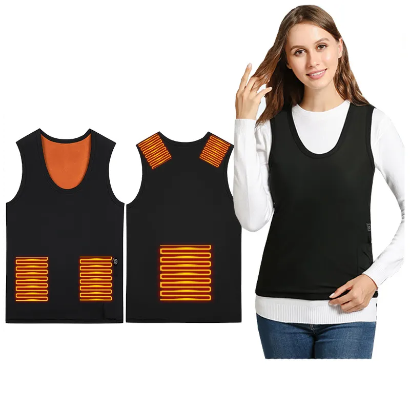 Hight Quality Electric Heating Vest 5V USB Carbon Fibre Heated Clothing Elasticity Slim Lightweight Winter Warming Heated Vest