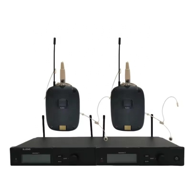 High Quality Professional Wireless Microphone System Digital Receiver SLXD4D with Lavalier Handset for Stage Studio Church
