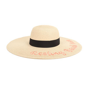 Outdoor High Quality Custom Oversized Wide Brim Floppy <strong>Panama</strong> Straw Hat With Logo - Product Image 4