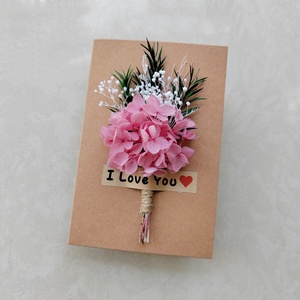 Bouquet <span class=keywords><strong>di</strong></span> <span class=keywords><strong>Fiori</strong></span> Secchi Fatto a Mano per San Valentino, Biglietto d'<span class=keywords><strong>Auguri</strong></span> 3D 'Ti Amo', Mini Biglietto con <span class=keywords><strong>Fiori</strong></span> Essiccati - Product Image 4