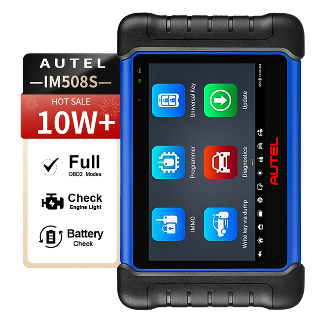 Smart IM508S Key Programmer - ECU Coding IMMO Functions TPMS Reset Bi-Directional 2024 Auto Diagnostic Tool