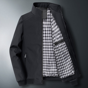 Chaqueta Bomber Impermeable con Cuello Alto para Hombres de Mediana Edad y Mayores, Estilo Urbano, Primavera-Otoño 2023, Talla Grande, Casual para Papá y Abuelo - Product Image 2
