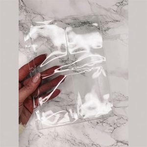 Custom clear A5 mezza lettera junior 8 disco in plastica pvc <span class=keywords><strong>morbido</strong></span> vinile 4 tascabile inserto porta carte di credito per planner - Product Image 5