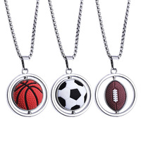 Pendentif Coupe du Monde de Basketball et Football 2026 FC pour Homme, Collier Chaîne en Acier Inoxydable Style Hip-Hop Urbain, Cadeau Sportif