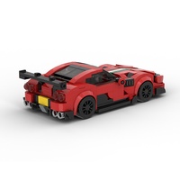 MOC Voiture de sport en plastique ABS rouge, Blocs de construction Série Speed, Moteur V12 812GTS, Véhicule à 8 points d'ancrage, Compatible avec les grandes marques de briques PP