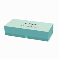 Boîte à rabat de ceinture magnétique de luxe Emballage aseptique avec poignée en ruban Boîtes à chaussettes rose noir en papier carton rigide rigide avec logo personnalisé