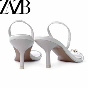 Tacones Altos con Cadena Dorada <span class=keywords><strong>Personalizados</strong></span> para Mujer, <span class=keywords><strong>Zapatos</strong></span> y Sandalias para Dama, Chaussures Pour Femmes, Pantuflas de <span class=keywords><strong>Novia</strong></span> para Boda - Product Image 5